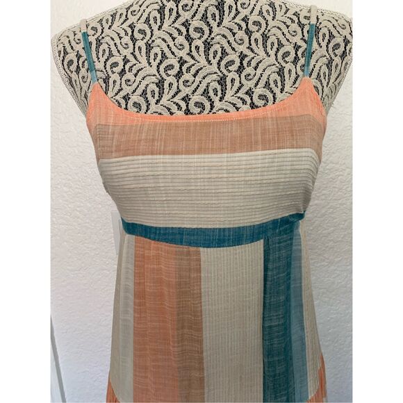 L*Space Santorini Striped Tiered Cover-Up Dress in Paraiso Stripe Size XS - Picture 7 of 12